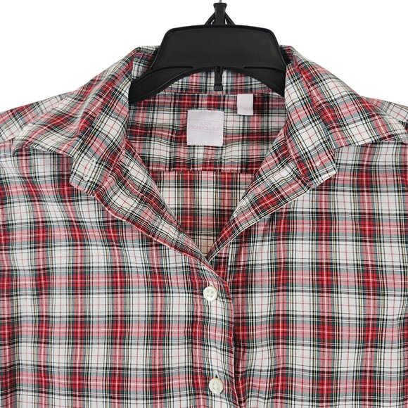 Mens‎ Fitted Red Plaid Farmer Workwear Outdoors Casual Fall Ann Mashburn S Shirt - Picture 3 of 15